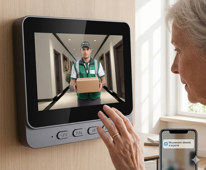 “SafeView Smart Doorbell - Sonnette Vidéo HD avec WiFi, Vision Nocturne et Détection de Mouvement